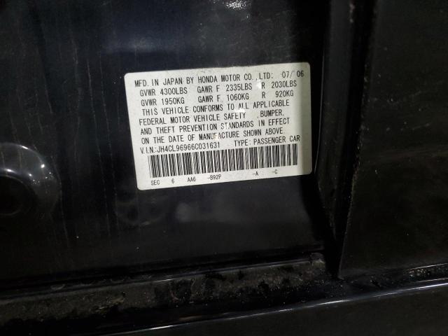2006 Acura TSX VIN JH4CL96966C031631 Copart auction photo, front end damage thumbnail 13