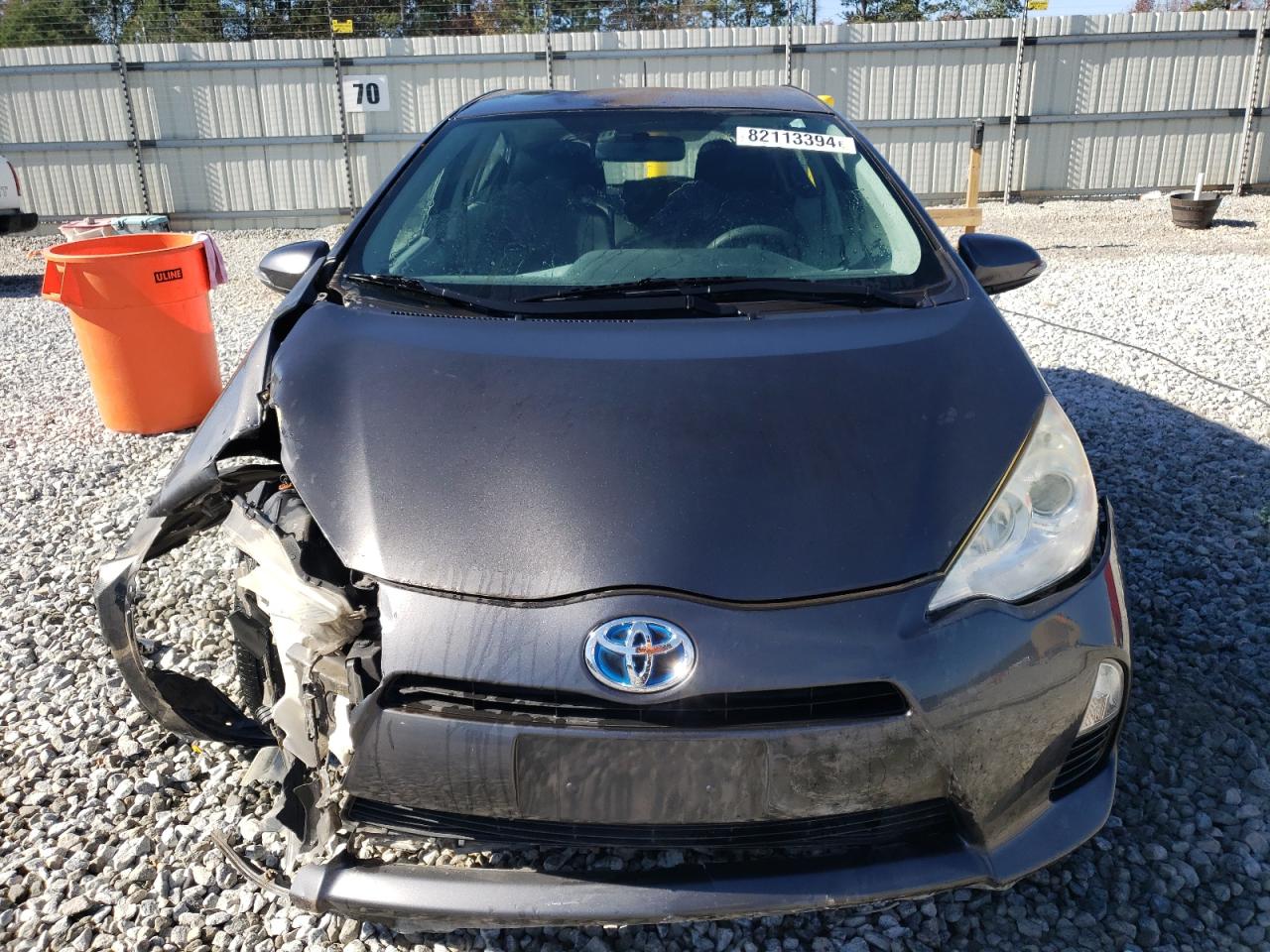 2012 Toyota Prius VIN JTDKDTB35C1523809 Copart auction photo, front end / side damage thumbnail 5
