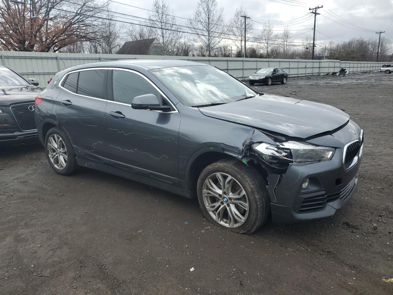 2018 BMW X2 VIN WBXYJ5C38JEF74634 Copart auction photo, front end / minor dent/scratches damage thumbnail 4