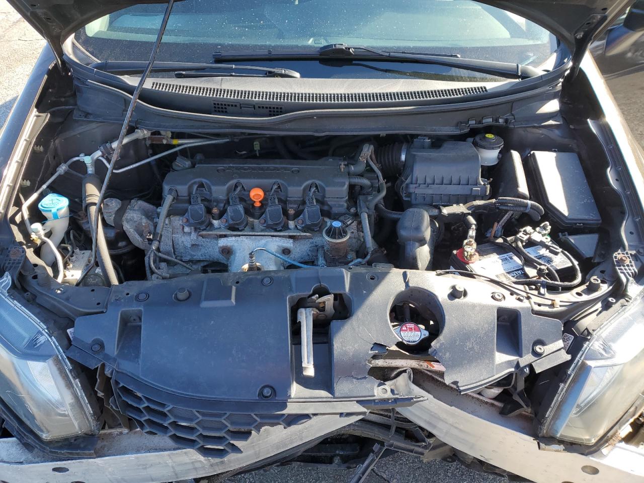 2014 Honda Civic VIN 2HGFB2F54EH533752 Copart auction photo, front end / top/roof damage thumbnail 12