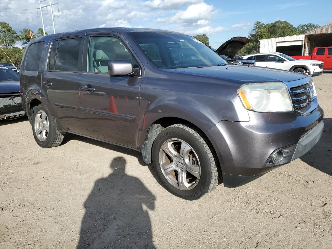 2014 Honda Pilot VIN 5FNYF3H46EB020949 Copart auction photo, side damage thumbnail 4