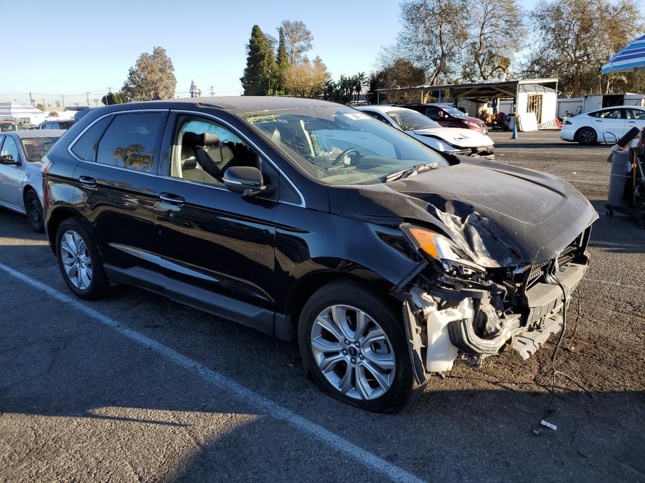 2022 Ford Edge VIN 2FMPK4K90NBA30015 Copart auction photo, front end / side damage thumbnail 4