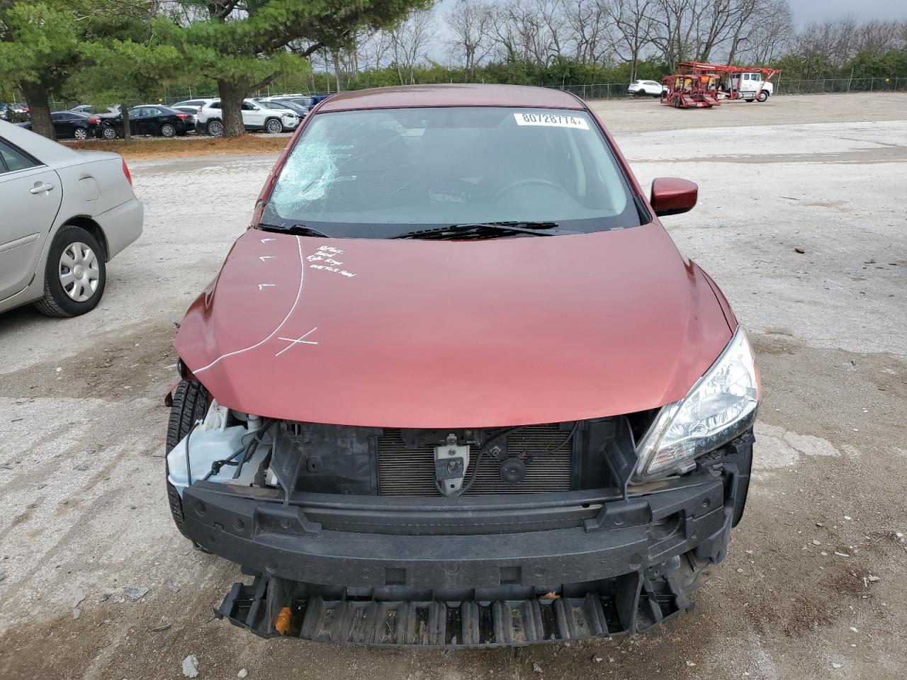 2015 Nissan Sentra VIN 3N1AB7APXFY332189 Copart auction photo, all over damage thumbnail 5