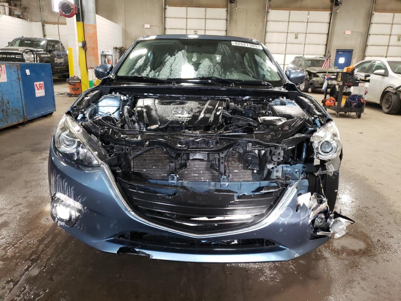 2015 Mazda 3 VIN JM1BM1M77F1218661 Copart auction photo, front end / hail damage thumbnail 5