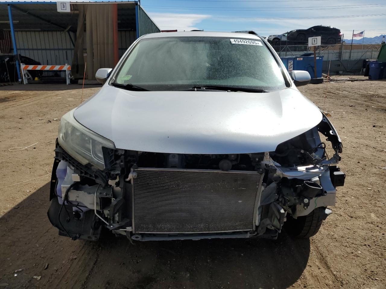 2015 Honda CR-V VIN 2HKRM4H50FH680254 Copart auction photo, front end / side damage thumbnail 5