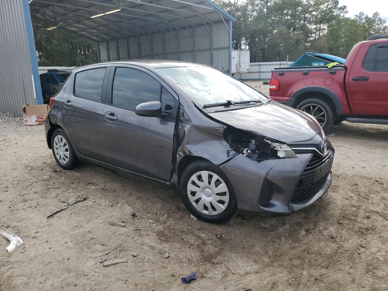 2017 Toyota Yaris VIN VNKKTUD36HA082101 Copart auction photo, front end damage thumbnail 4