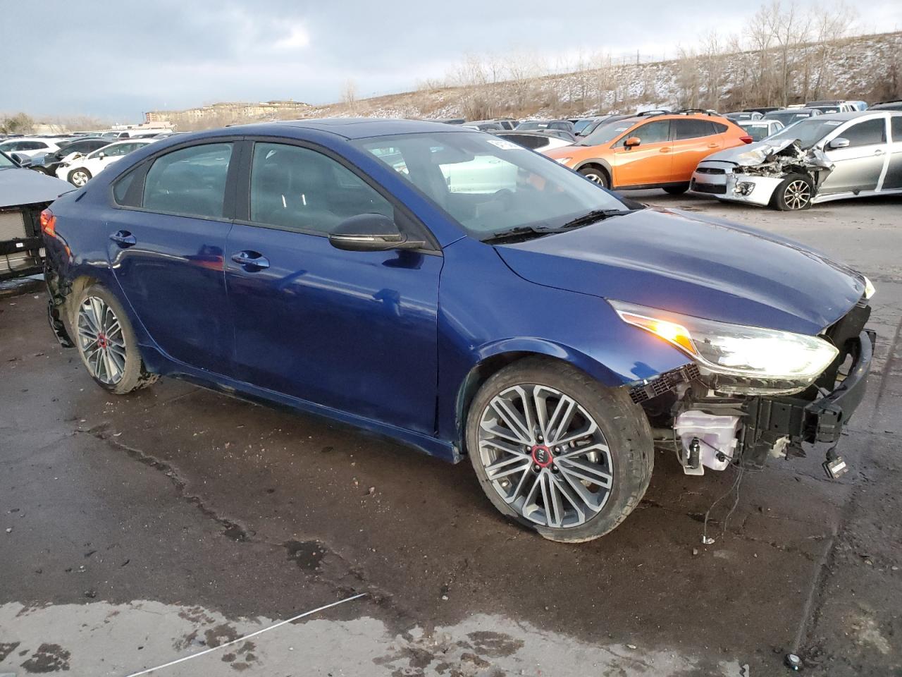 2021 KIA Forte VIN 3KPF44AC2ME409922 Copart auction photo, front end damage thumbnail 4