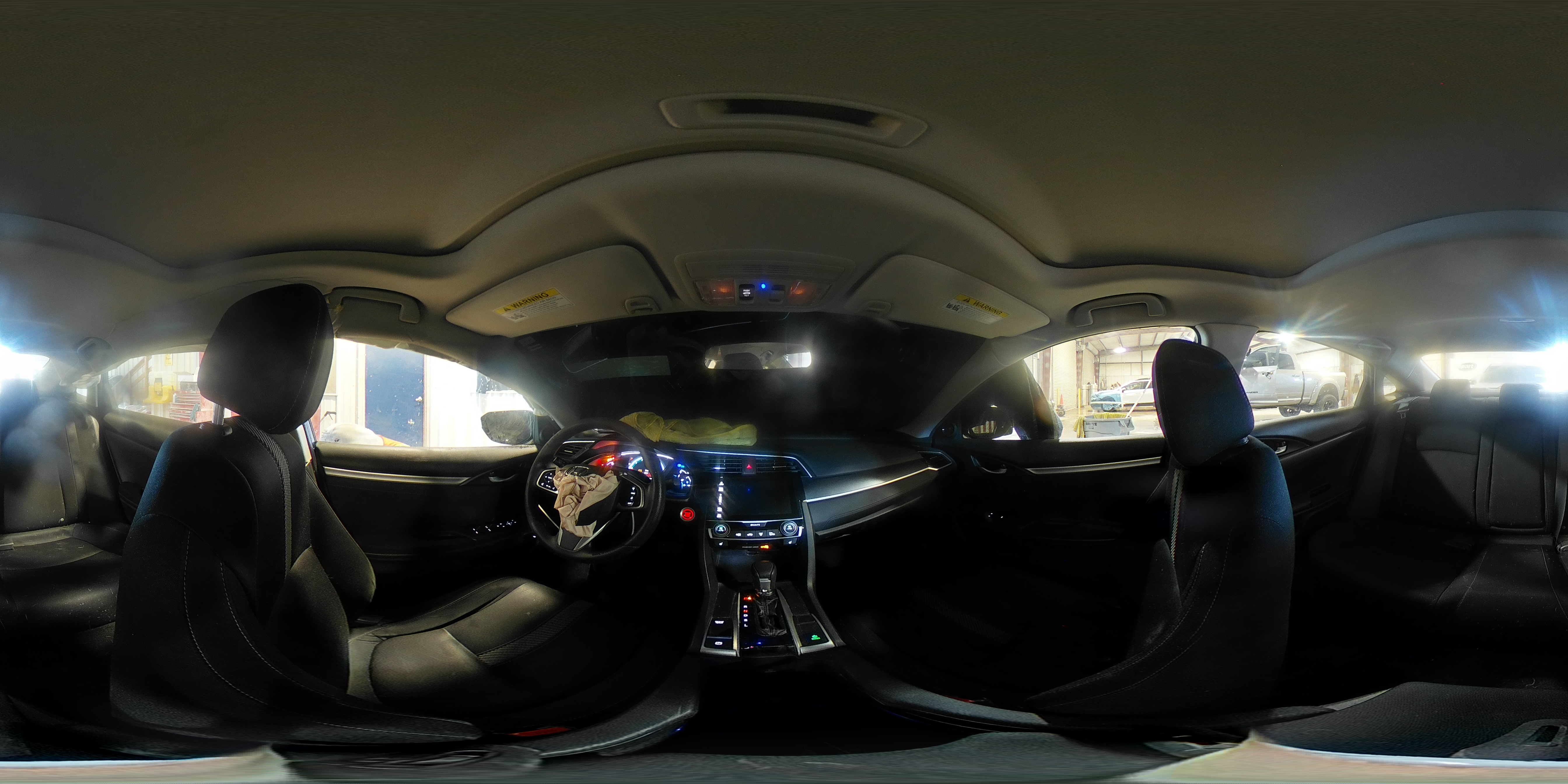2017 Honda Civic VIN 19XFC1F36HE012617 Copart auction photo, front end / rear end damage thumbnail 15