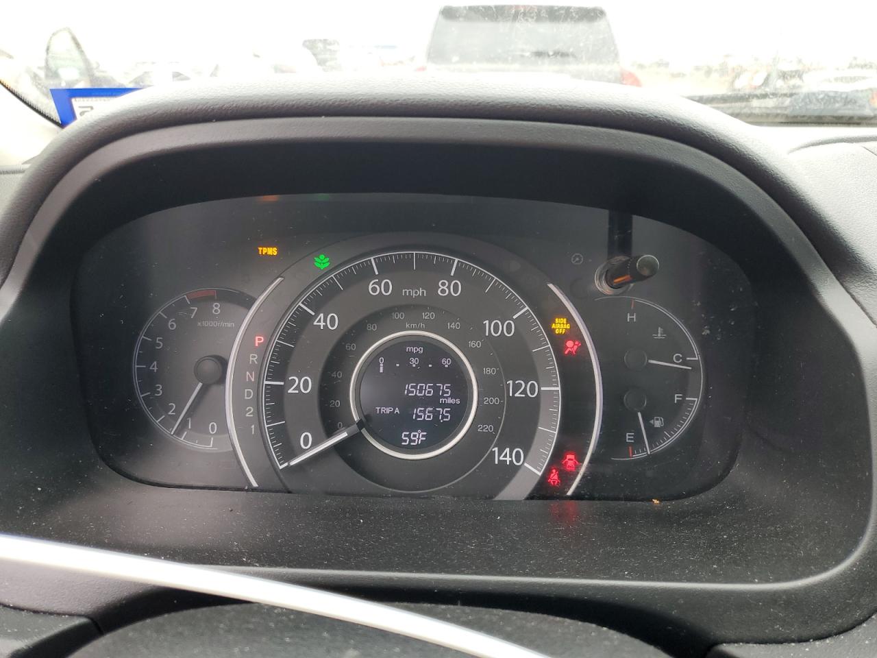 2013 Honda CR-V VIN 5J6RM3H5XDL020395 Copart auction photo, rear end / front end damage thumbnail 9