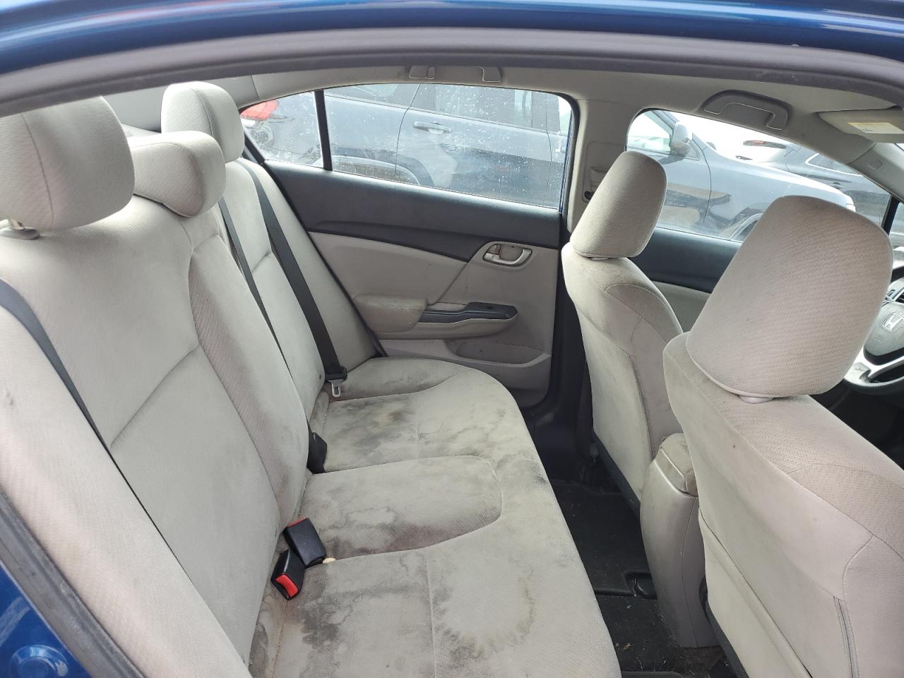 2013 Honda Civic VIN 19XFB2F55DE087703 Copart auction photo, rear end / frame damage damage thumbnail 10