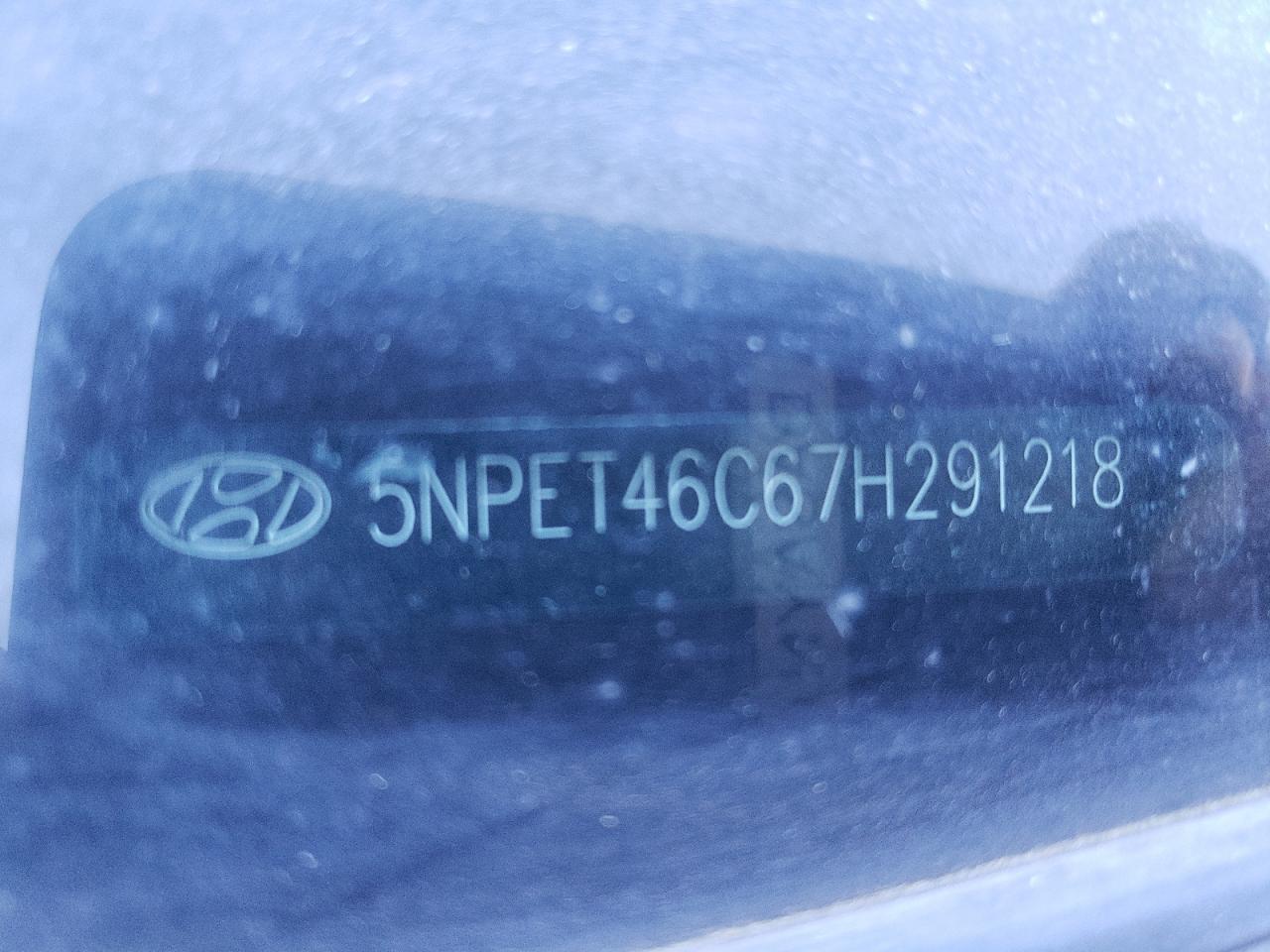 2007 Hyundai Sonata VIN 5NPET46C67H291218 Copart auction photo, rear end / side damage thumbnail 12
