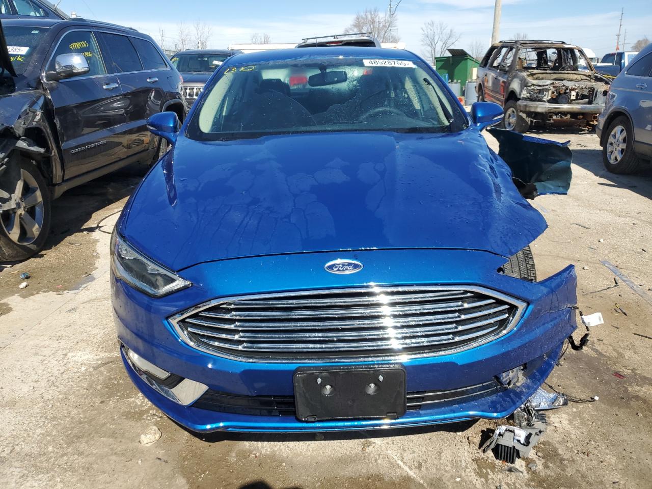 2017 Ford Fusion VIN 3FA6P0HD3HR348597 Copart auction photo, front end / undercarriage damage thumbnail 5