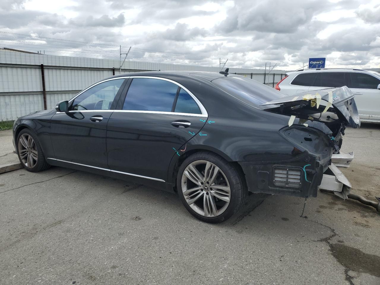 2019 Mercedes-Benz S-klasse VIN WDDUG8DB5KA474794 Copart auction photo, rear end damage thumbnail 2