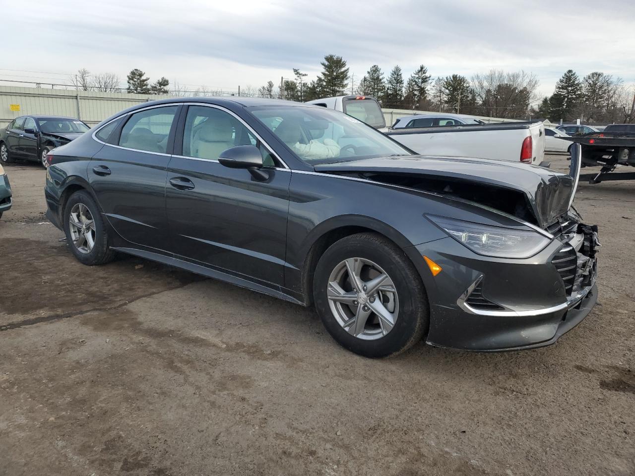 2023 Hyundai Sonata VIN KMHL24JA9PA343346 Copart auction photo, front end / side damage thumbnail 4