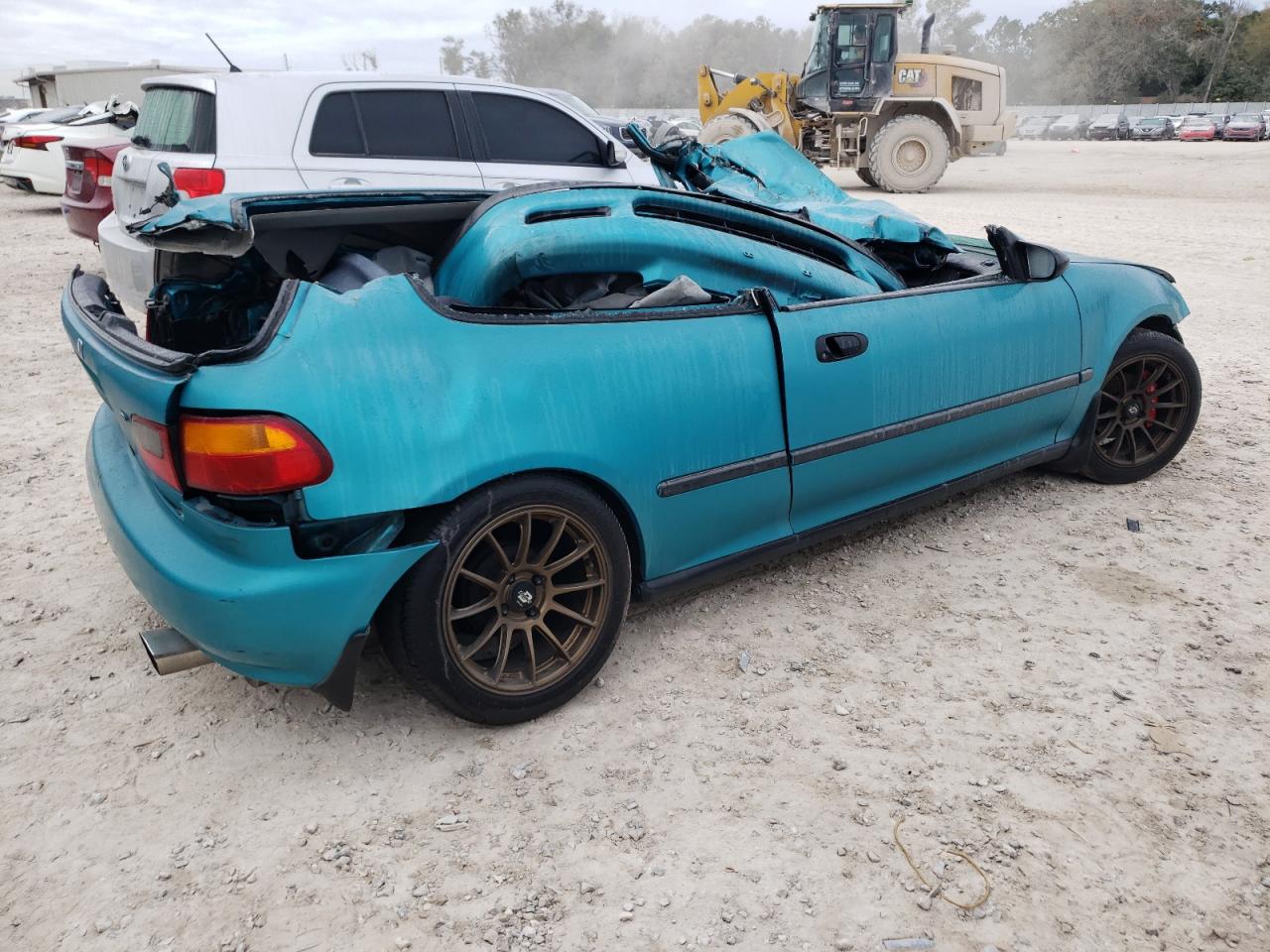 1992 Honda Civic VIN 2HGEH235XNH551607 Copart auction photo, all over damage thumbnail 3