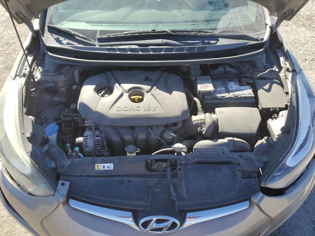 2014 Hyundai Elantra VIN 5NPDH4AE0EH464332 Copart auction photo, front end / vandalism damage thumbnail 11