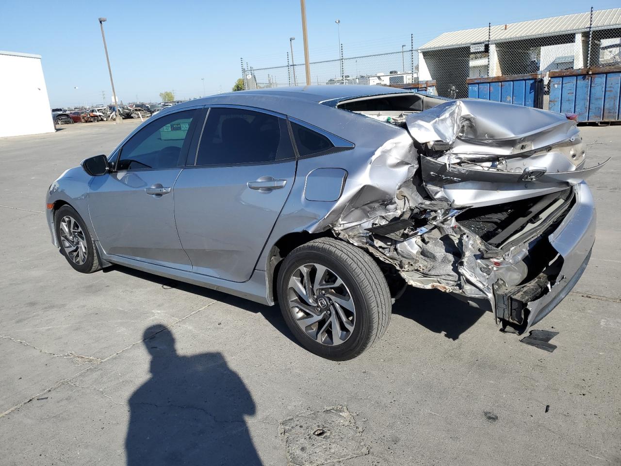 2016 Honda Civic VIN 19XFC2F75GE004676 Copart auction photo, rear end damage thumbnail 2