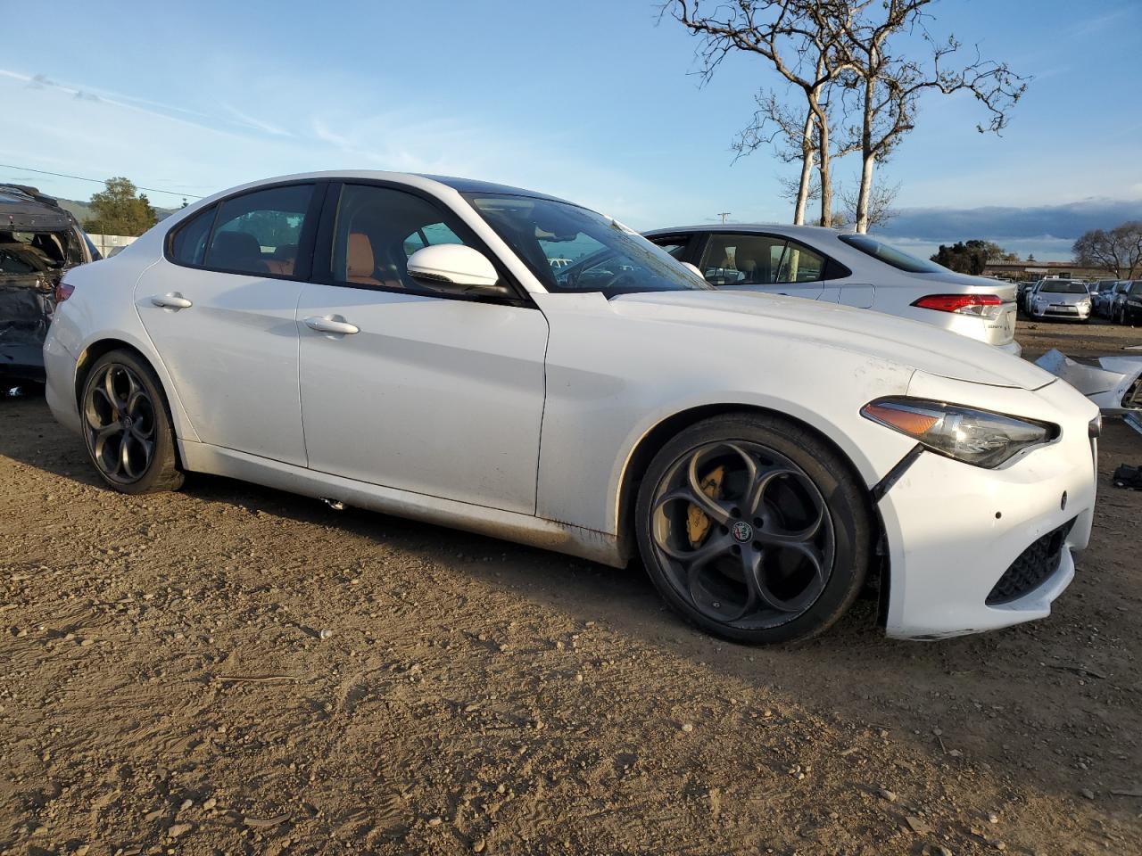 2018 Alfa Romeo Giulia VIN ZARFAECN7J7573259 Copart auction photo, front end damage thumbnail 4