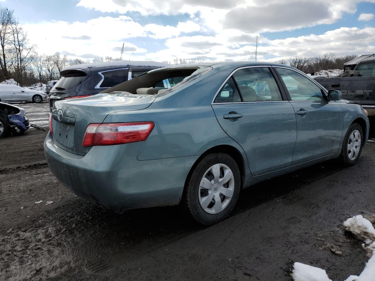 2007 Toyota Camry VIN 4T1BE46K67U610686 Copart auction photo, front end / top/roof damage thumbnail 3