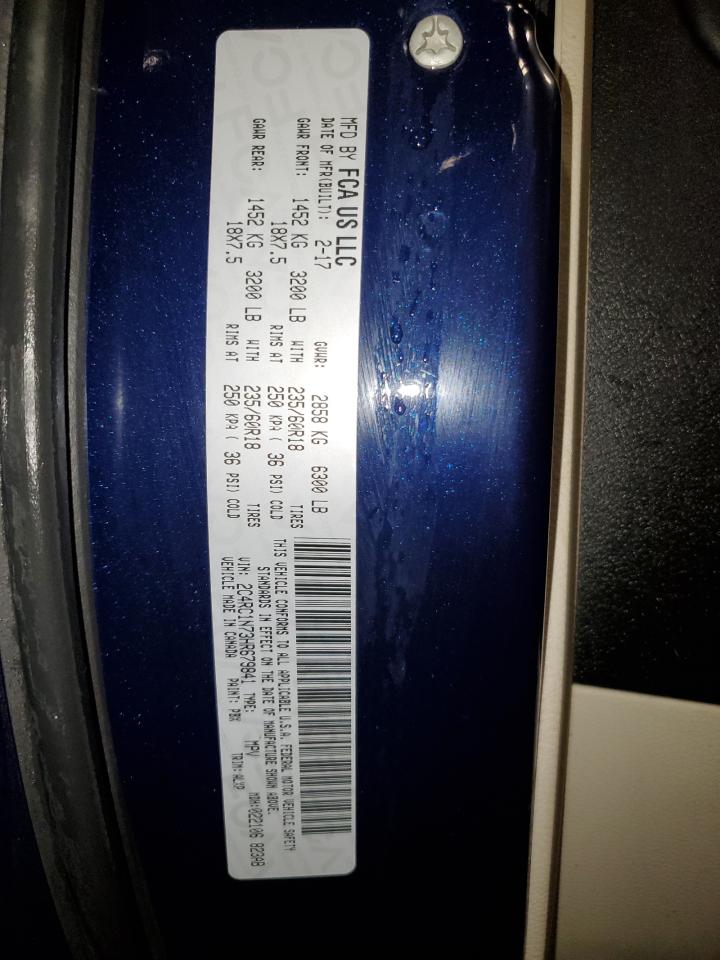 2017 Chrysler Pacifica VIN 2C4RC1N73HR679841 Copart auction photo, front end / side damage thumbnail 14