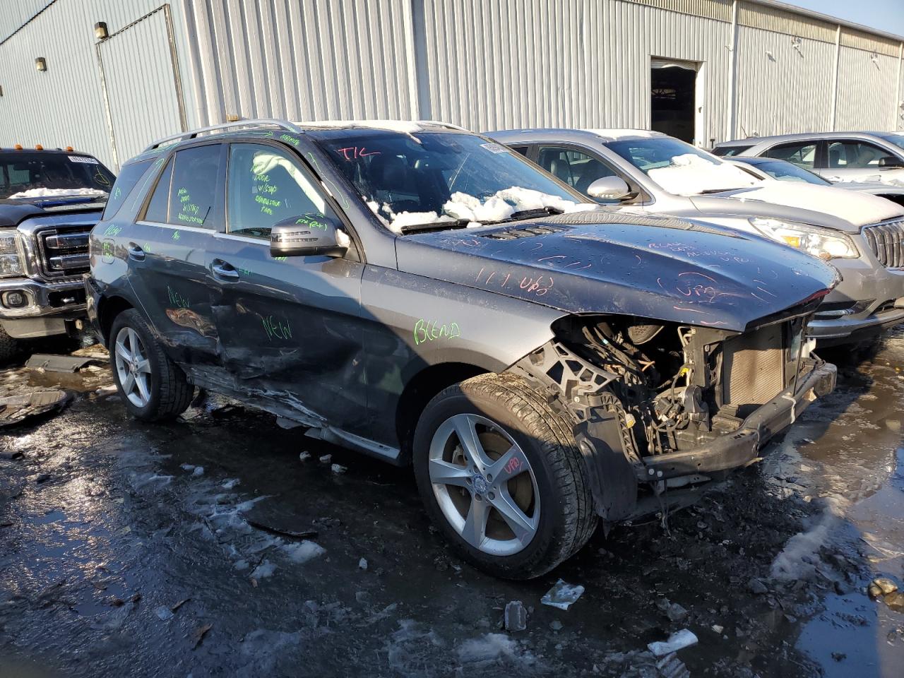 2017 Mercedes-Benz GLE VIN 4JGDA5HBXHA841407 Copart auction photo, all over damage thumbnail 4