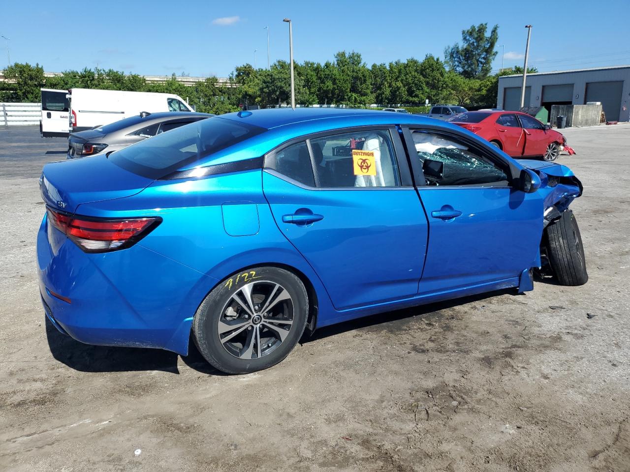 2021 Nissan Sentra VIN 3N1AB8CV8MY292290 Copart auction photo, front end / side damage thumbnail 3