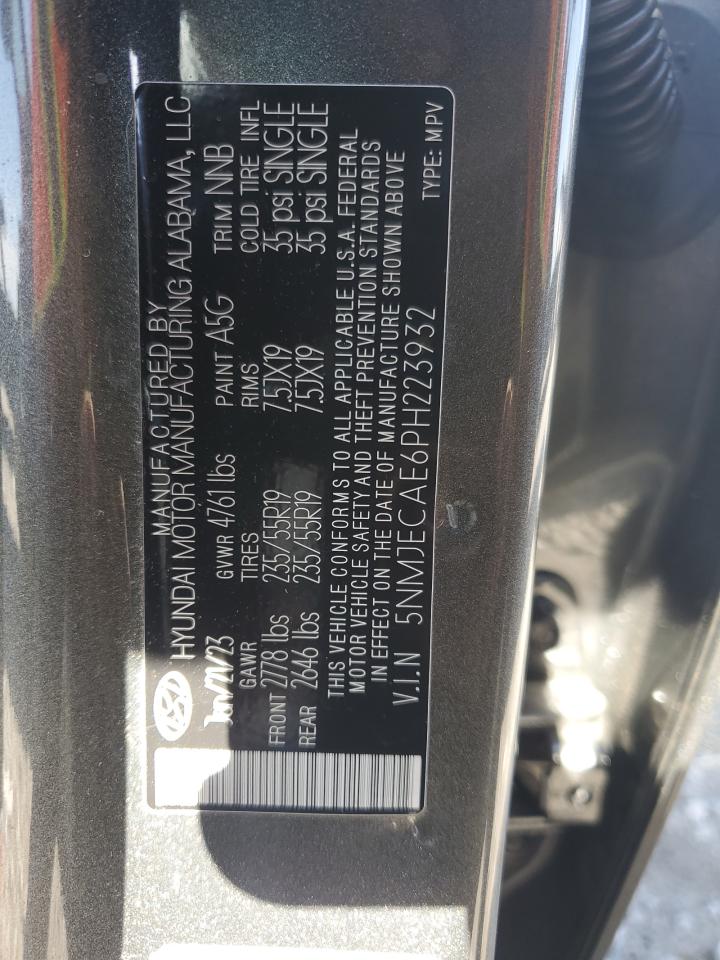 2023 Hyundai Tucson VIN 5NMJECAE6PH223932 Copart auction photo, front end damage thumbnail 15