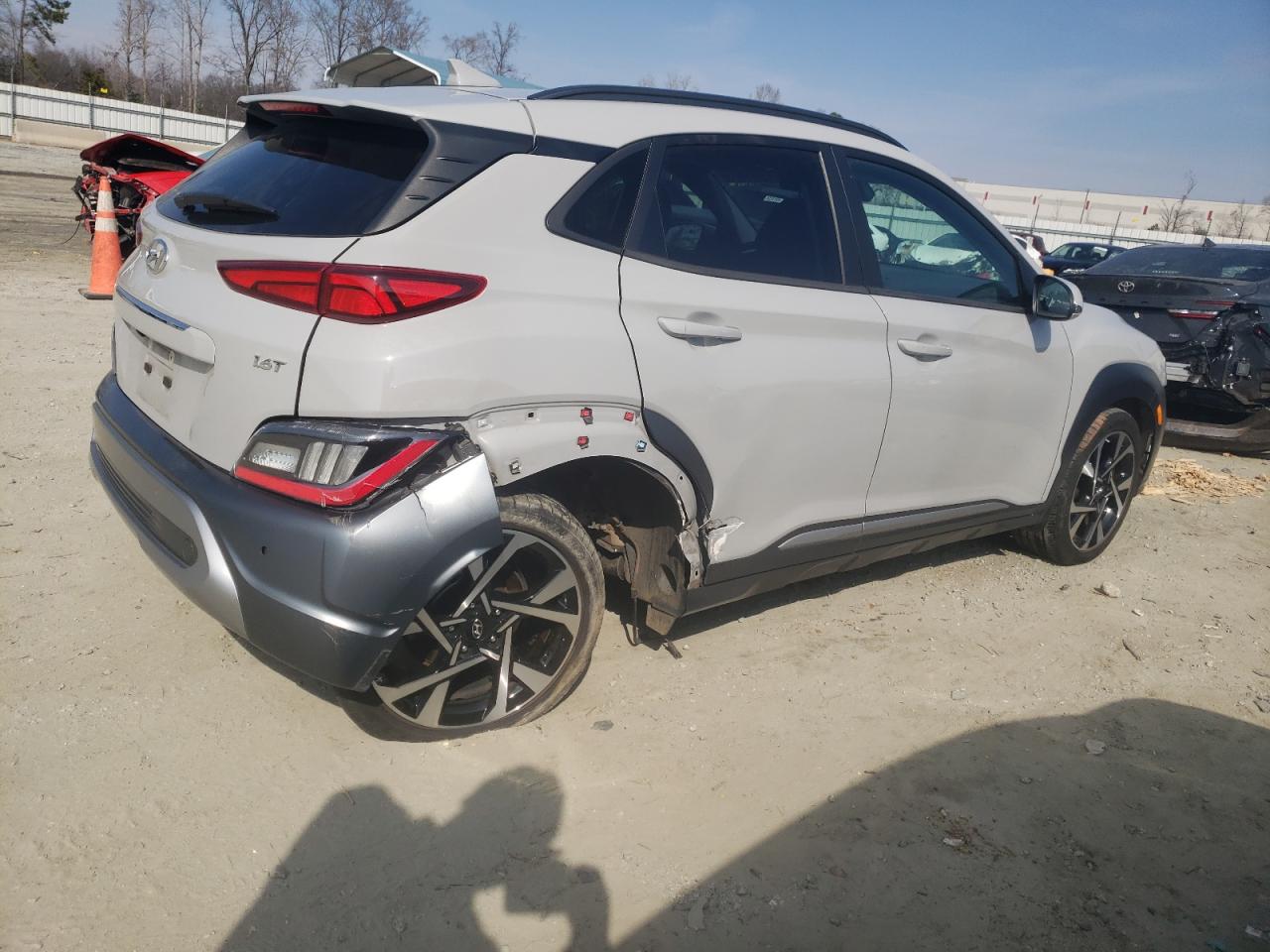 2022 Hyundai Kona VIN KM8K53A39NU899943 Copart auction photo, rear end / minor dent/scratches damage thumbnail 3