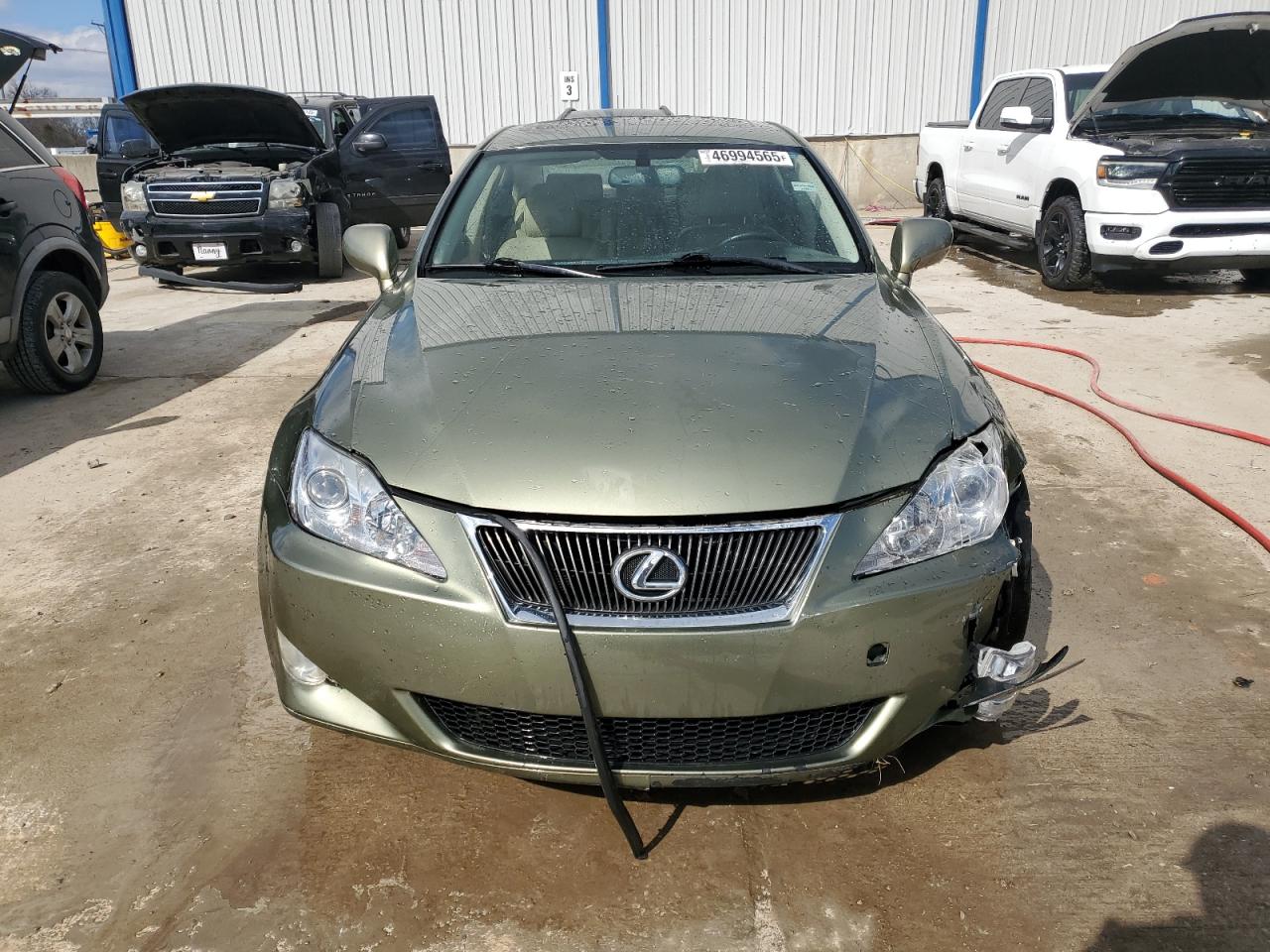 2007 Lexus IS VIN JTHCK262875011237 Copart auction photo, front end / side damage thumbnail 5