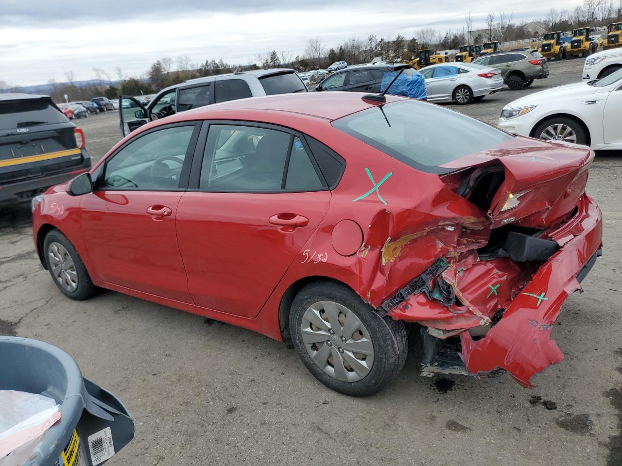 2019 KIA Rio VIN 3KPA24AB1KE186955 Copart auction photo, rear end damage thumbnail 2