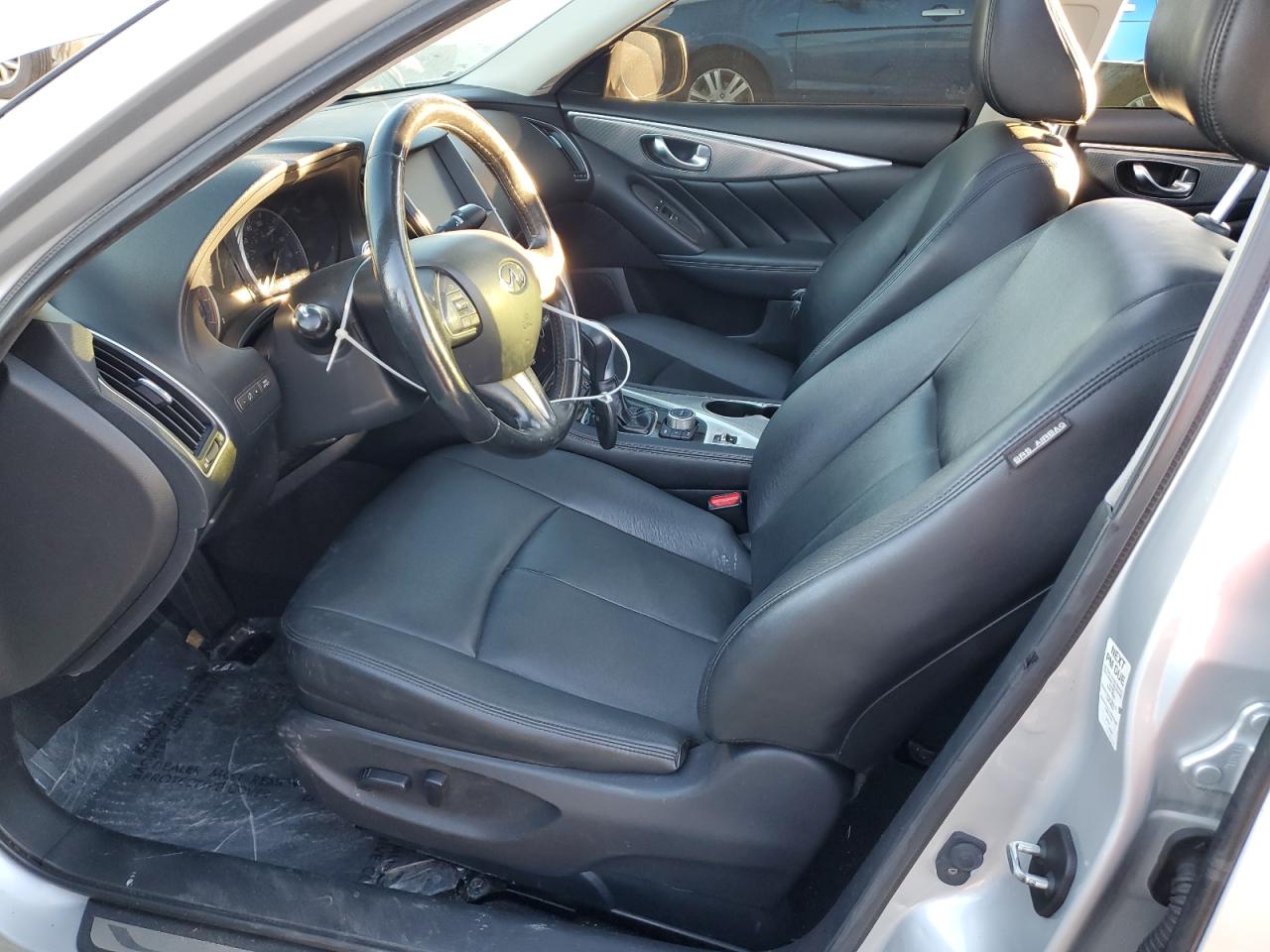 2015 Infiniti Q50 VIN JN1BV7AP7FM339793 Copart auction photo, front end / side damage thumbnail 7