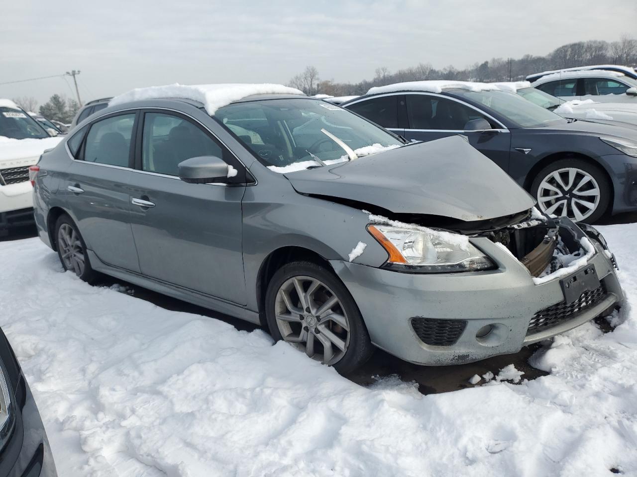 2014 Nissan Sentra VIN 3N1AB7AP6EL638270 Copart auction photo, front end damage thumbnail 4