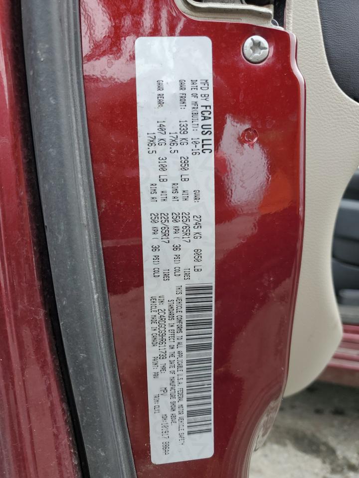 2017 Dodge Caravan VIN 2C4RDGCG9HR611739 Copart auction photo, front end damage thumbnail 14