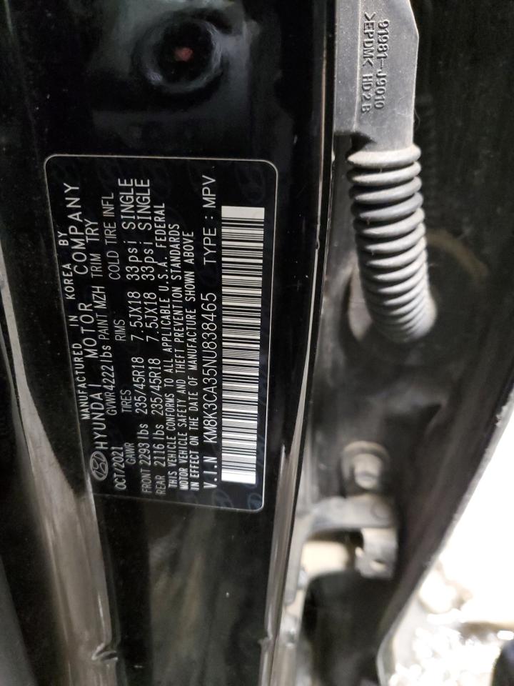 2022 Hyundai Kona VIN KM8K3CA35NU838465 Copart auction photo, front end damage thumbnail 13