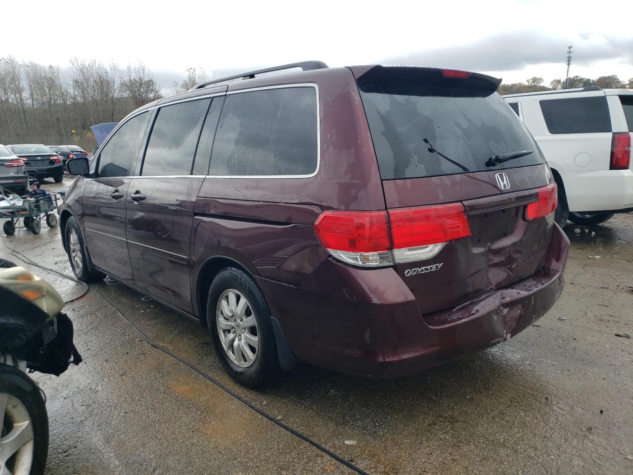 2010 Honda Odyssey VIN 5FNRL3H72AB076128 Copart auction photo, rear end / side damage thumbnail 2