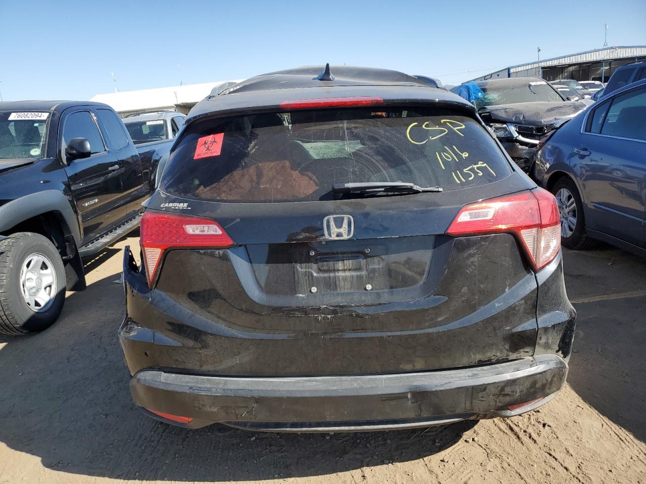 2016 Honda HR-V VIN 3CZRU6H70GM761404 Copart auction photo, all over damage thumbnail 6
