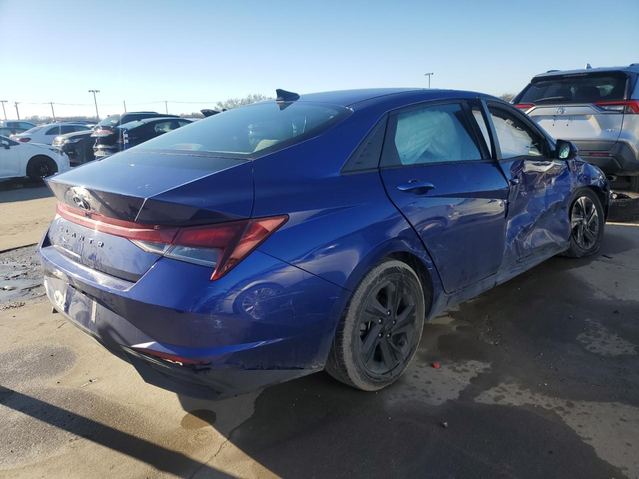 2021 Hyundai Elantra VIN 5NPLM4AG8MH024155 Copart auction photo, side damage thumbnail 3