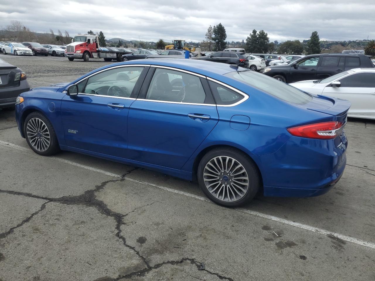2017 Ford Fusion VIN 3FA6P0SU6HR294981 Copart auction photo, rear end / undercarriage damage thumbnail 2
