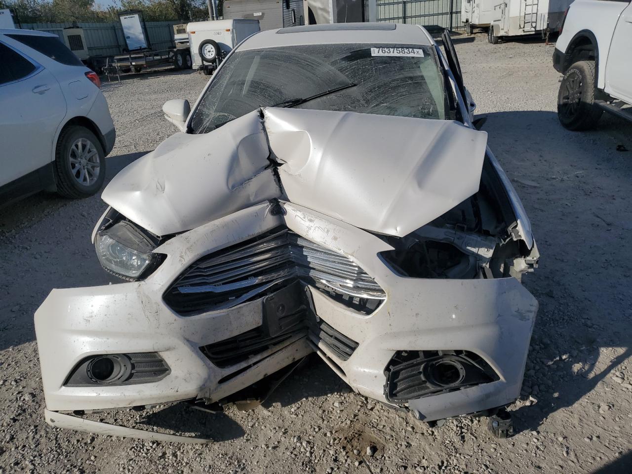 2016 Ford Fusion VIN 3FA6P0LU5GR143689 Copart auction photo, front end / side damage thumbnail 5
