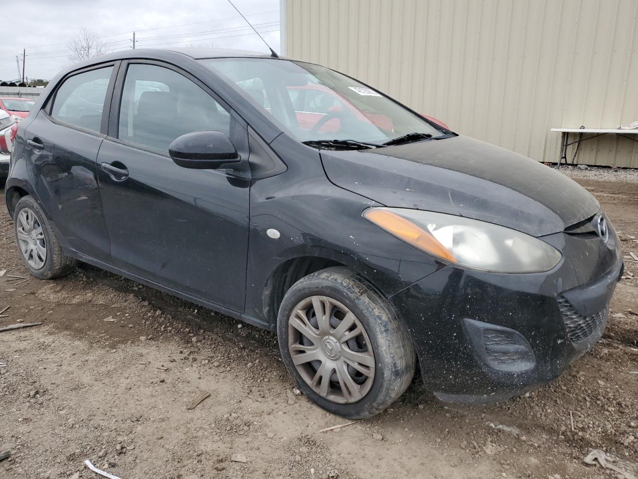 2012 Mazda 2 VIN JM1DE1KY9C0139821 Copart auction photo, side / front end damage thumbnail 4