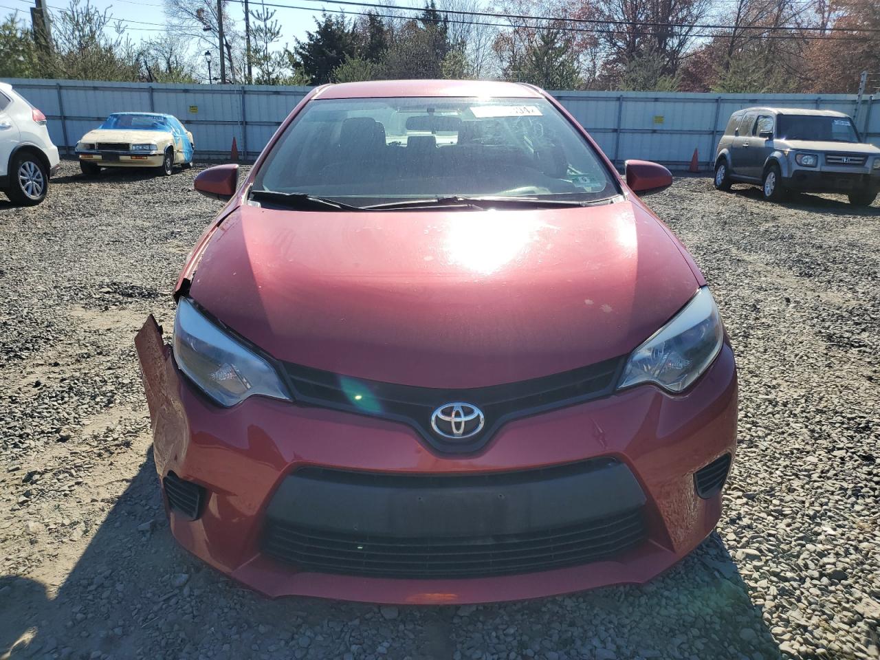 2014 Toyota Corolla VIN 2T1BURHE8EC172386 Copart auction photo, front end / side damage thumbnail 5