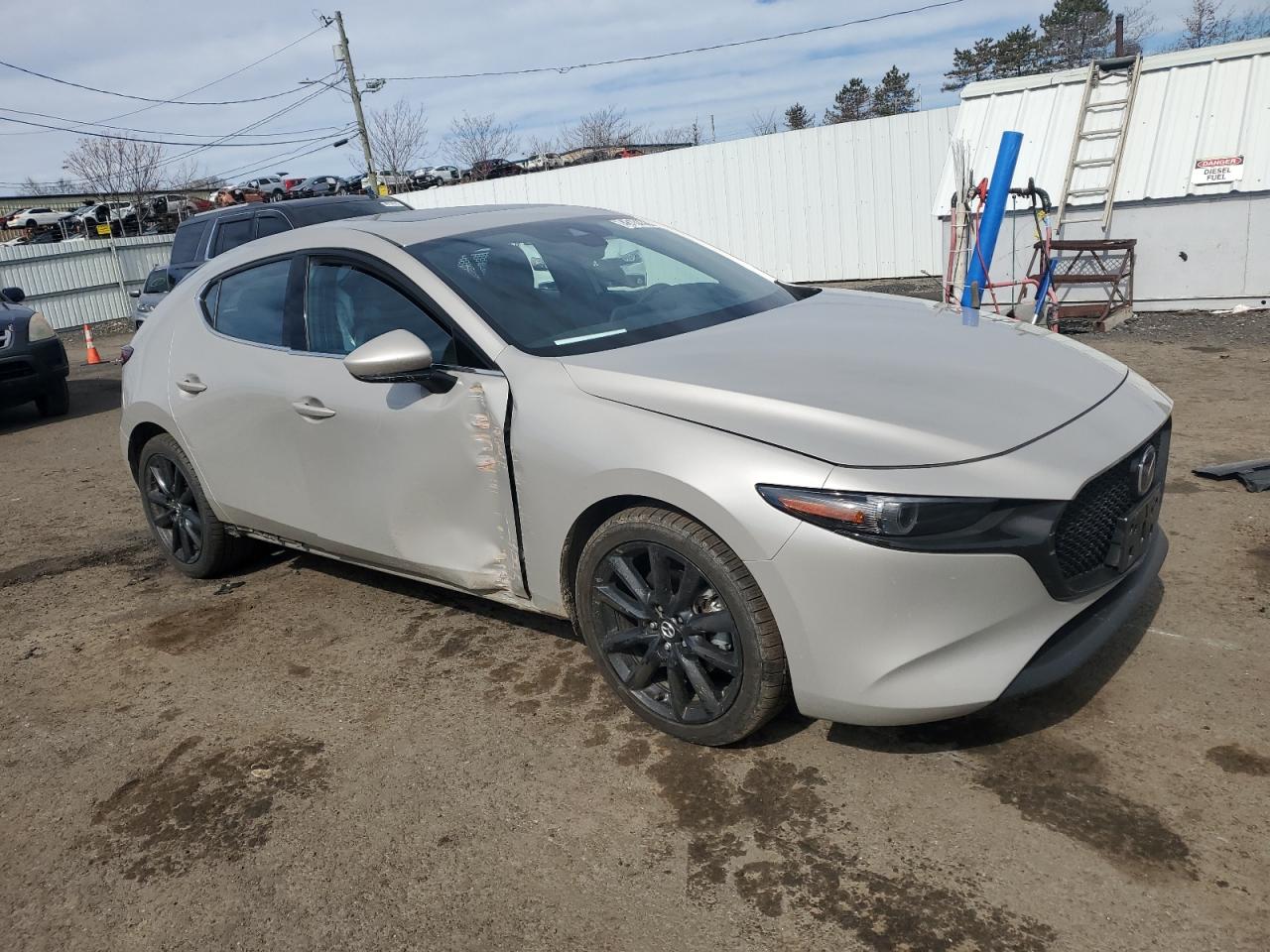 2022 Mazda 3 VIN JM1BPBML2N1501090 Copart auction photo, side damage thumbnail 4