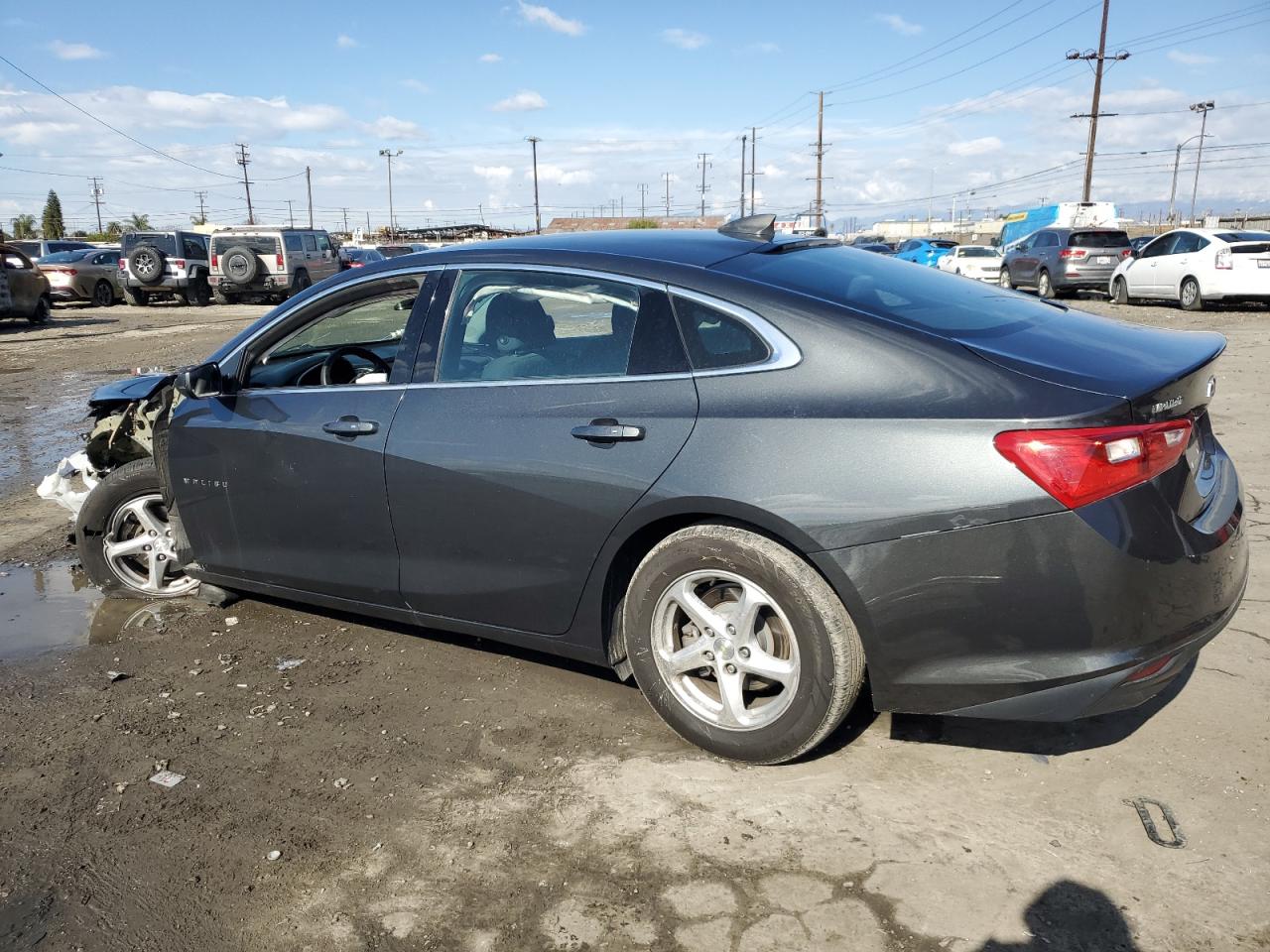 2018 Chevrolet Malibu VIN 1G1ZB5STXJF194159 Copart auction photo, front end / side damage thumbnail 2