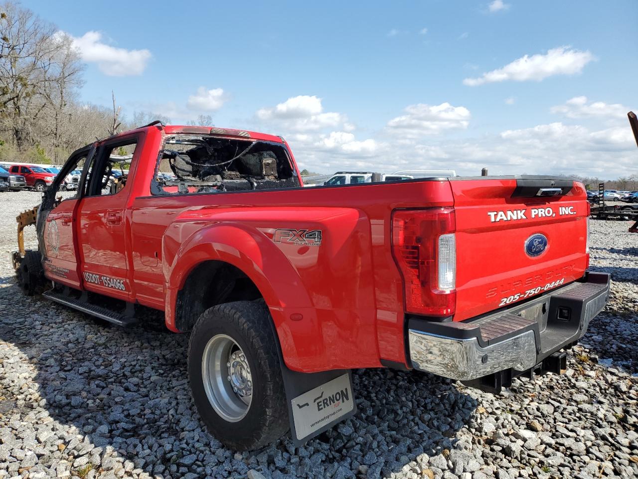 2017 Ford F350 VIN 1FT8W3DT1HEC85152 Copart auction photo, burn damage thumbnail 2