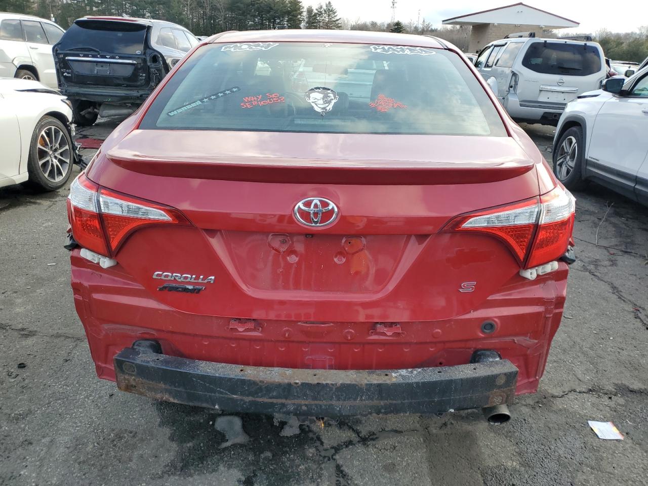2015 Toyota Corolla VIN 2T1BURHE7FC439163 Copart auction photo, side / rear end damage thumbnail 6