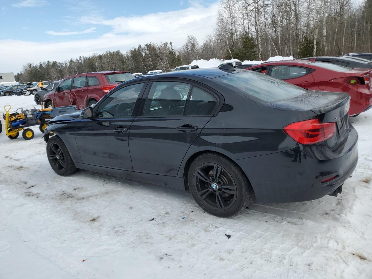 2018 BMW 3er VIN WBA8D9C54JA614853 Copart auction photo, front end / undercarriage damage thumbnail 2