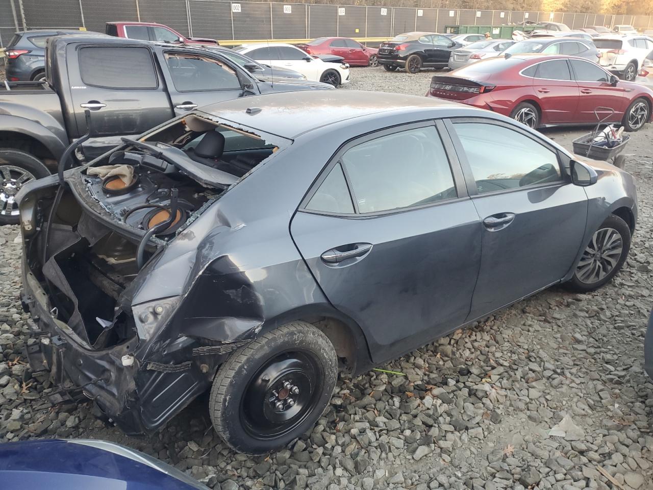 2017 Toyota Corolla VIN 2T1BURHE7HC844295 Copart auction photo, rear end damage thumbnail 3