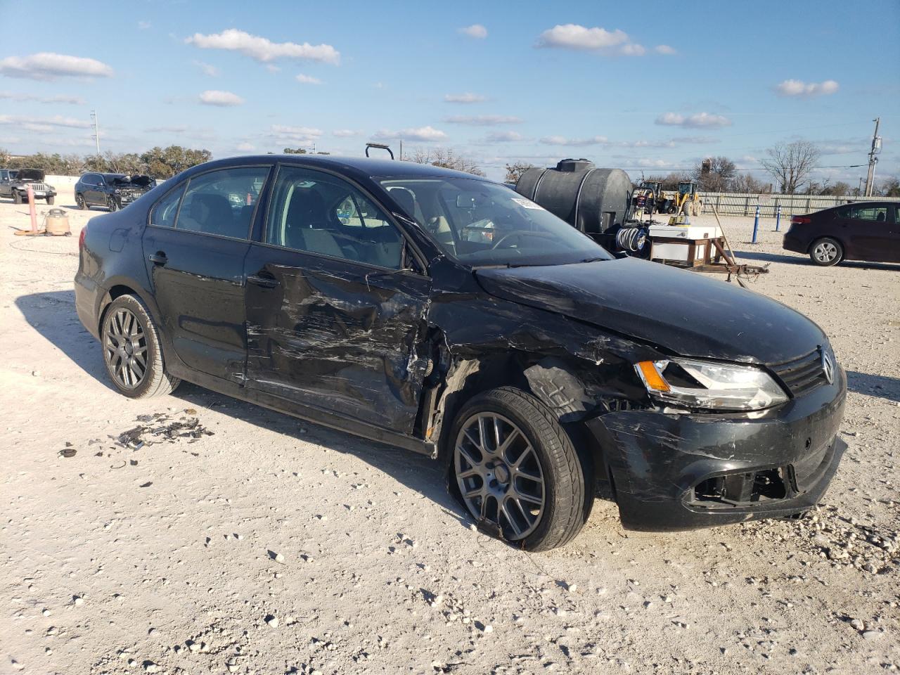 2014 Volkswagen Jetta VIN 3VW2K7AJ7EM440074 Copart auction photo, front end / side damage thumbnail 4