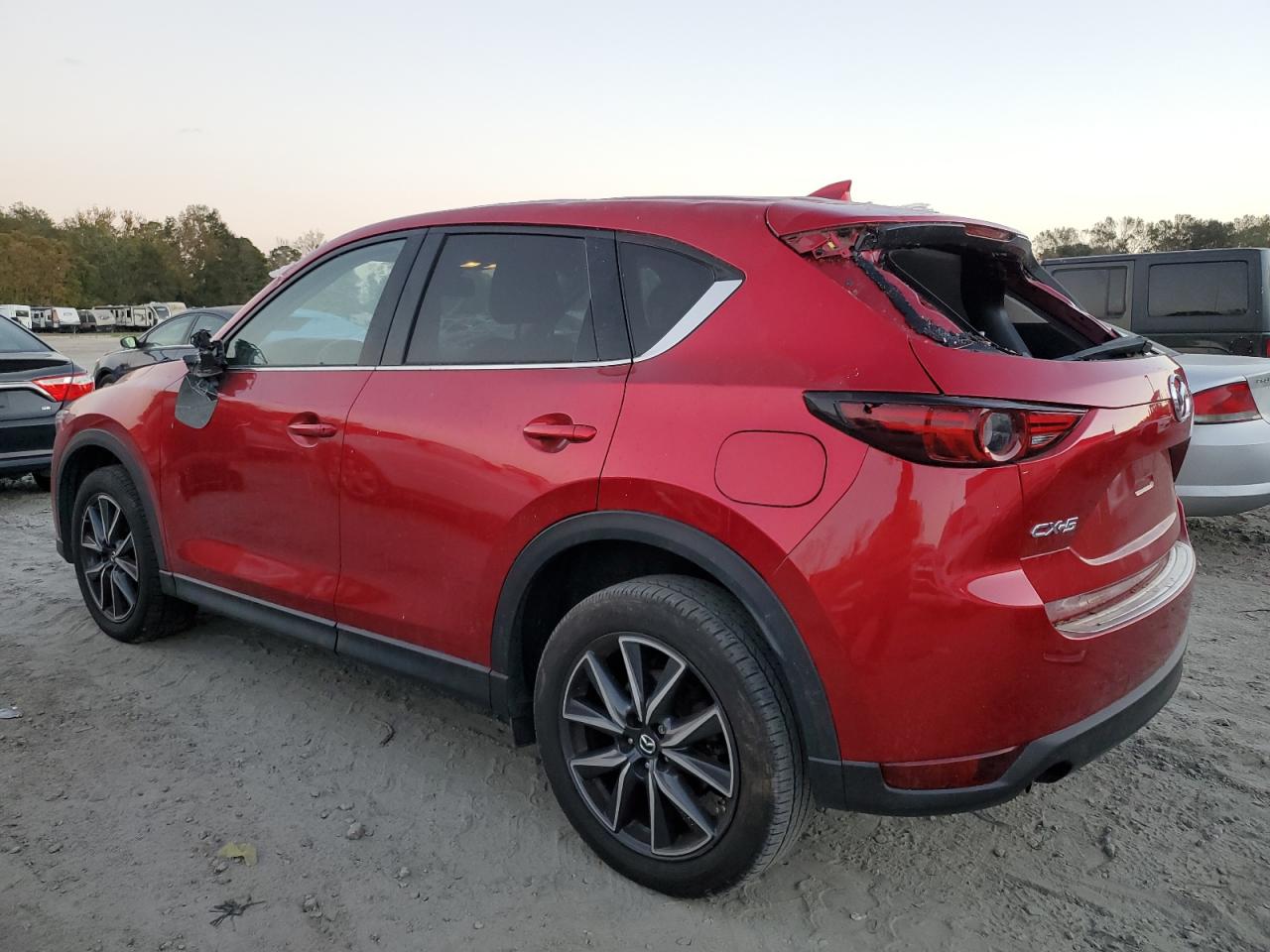 2017 Mazda CX-5 VIN JM3KFADLXH0190247 Copart auction photo, top/roof damage thumbnail 2
