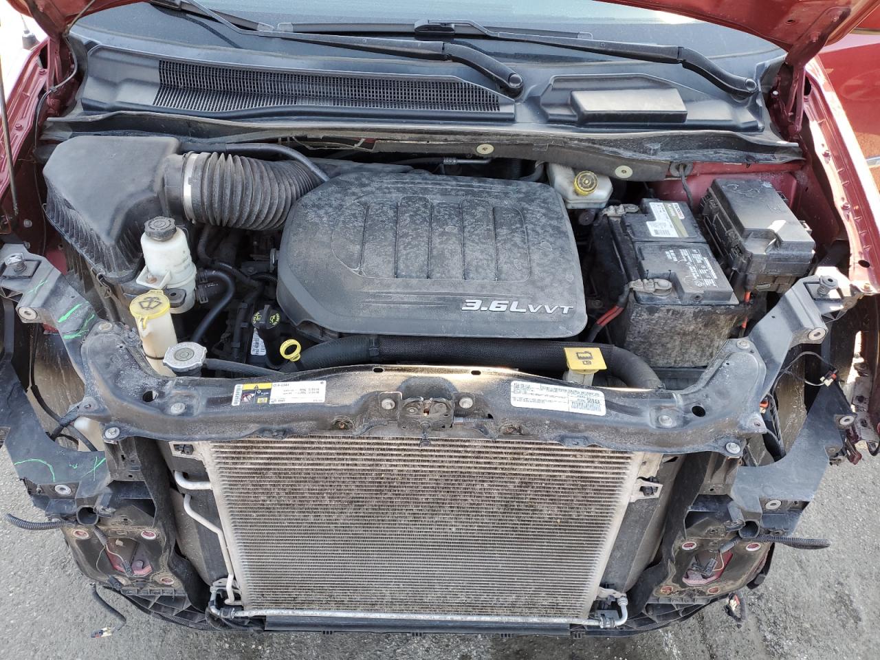 2016 Chrysler Town & Country VIN 2C4RC1BG7GR198980 Copart auction photo, front end / side damage thumbnail 12
